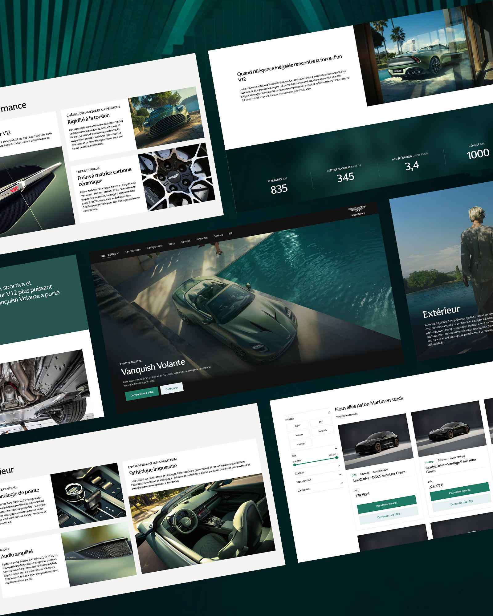 Web design mockup Aston Martin