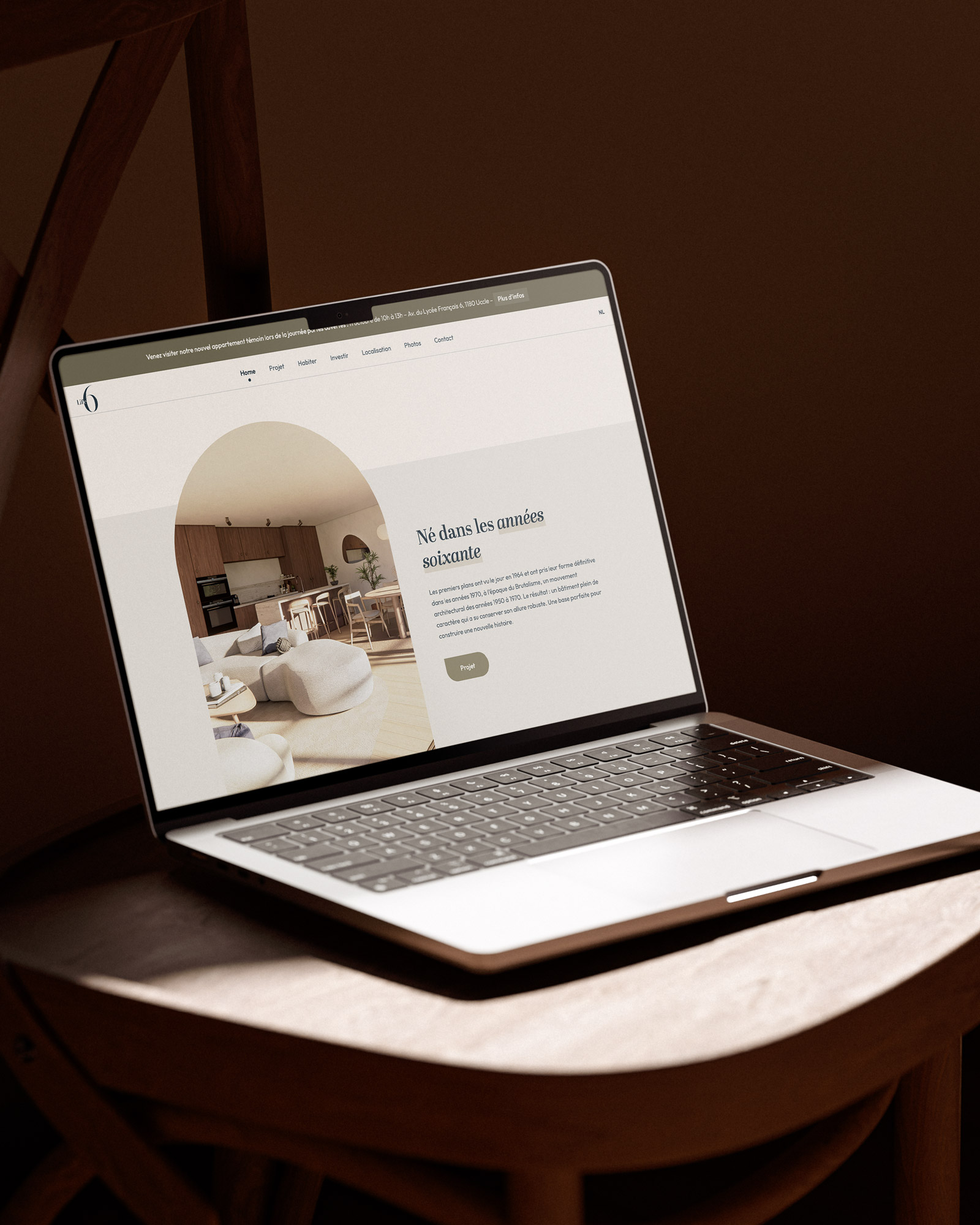Web design mockup Life6
